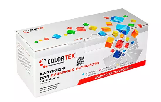 Картридж Colortek CE251A (504A) голубой (СТ-CE251A)