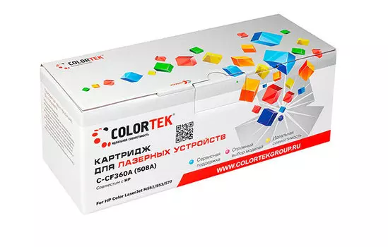 Картридж Colortek CF360A (508A) черный (СТ-CF360A)
