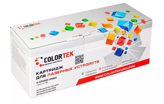 Картридж Colortek CF410A (410A) черный (СТ-CF410A)