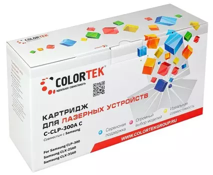 Картридж Colortek CLP-300A для Samsung, голубой (СТ-CLP-300A)