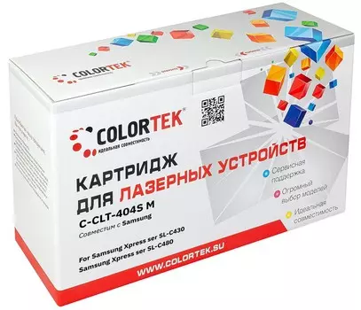 Картридж Colortek CLT-404S для Samsung, пурпурный (СТ-CLT-404S)