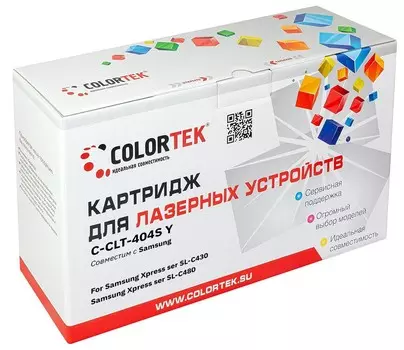 Картридж Colortek CLT-404S для Samsung, желтый (СТ-CLT-404S)