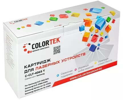 Картридж Colortek CLT-406S для Samsung, желтый (СТ-CLT-406S)