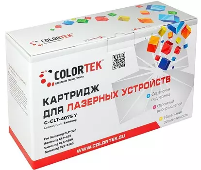 Картридж Colortek CLT-407S для Samsung, желтый (СТ-CLT-407S)