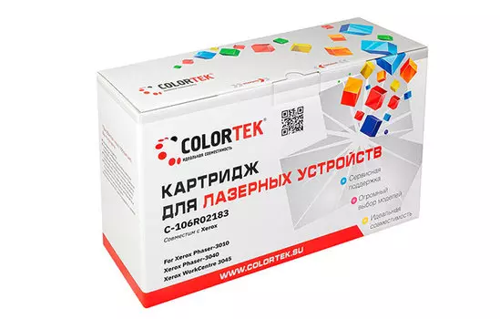 Картридж Colortek СТ-106R02183 для Xerox Phaser 3010/WorkCentre 3045, 2300 стр., черный