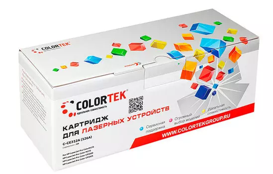Картридж Colortek СТ-CE312A (CE312A 126A) LJ Pro CP1025, 100 M175, желтый, 1000стр