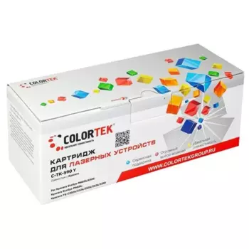 Картридж Colortek TK-590Y для Kyocera, голубой (СТ-TK-590Y)