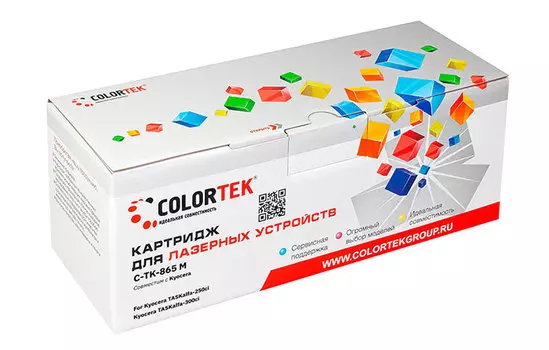 Картридж Colortek TK-865M для Kyocera, пурпурный (СТ-TK-865M)