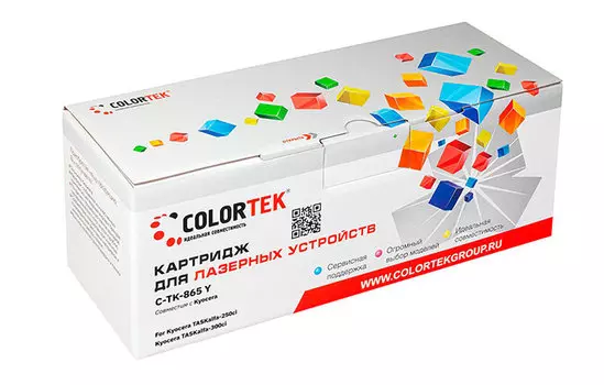 Картридж Colortek TK-865Y для Kyocera, желтый (СТ-TK-865Y)
