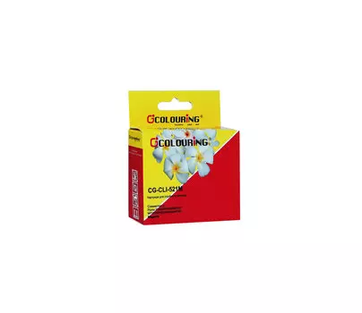 Картридж Colouring CG-CLI-521M для Canon IP3600/IP4600/MP540/MP550/MP620/MP630/MP980, пурпурный с чипом