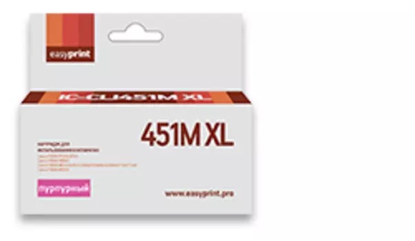 Картридж струйный EasyPrint IC-CLI451M XL (CLI451M XL), пурпурный, совместимый, для Canon PIXMA iP7240/MG5440/6340