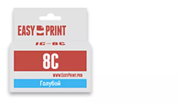 Картридж струйный EasyPrint IC-CLI8C, совместимый, для Canon PIXMA iP4200/5200/Pro9000/MP500/600