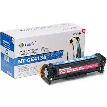 Картридж лазерный G&G GG-CF413A/NT-CF413A (№410A/CF413A), пурпурный, 2300 страниц, совместимый для LaserJet Pro M452dn / M452nw / MFP M377dw / MFP M477fdn / MFP M477fdw / MFP M477fnw
