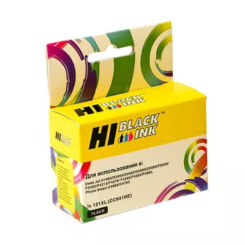 Картридж струйный Hi-Black HB-CC641HE (121XL/CC641HE), черный, совместимый, 600 страниц, для HP DJ D2500 / D2530 / D2545 / D2560 / D2563 / D2566 / D5563 / F2423 / F2493 / F4213 / F4230 / F4235 / F4240 / F4250 / F4272 / F4273 / F4274 / F4275 / F4280 / F4283 / F4288 / F4293 / F4583, C4683 / C4783