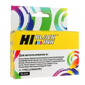 Картридж струйный Hi-Black HB-CN684HE (178XL/CN684HE), черный, совместимый, 550 страниц, для HP D 3070A, 5510 / 5515 / 6510 / 7510