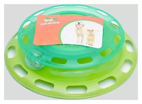 Игровой комплекс для кошек пижон с отсеками для корма и шариком