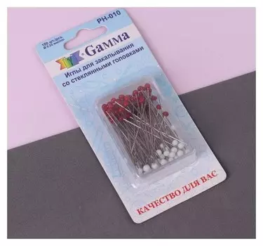 Иглы для закалывания, стеклянная головка, 36 мм, 100 шт