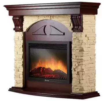 Портал «Firelight» Torre 25S камень слоновая кость/темный дуб