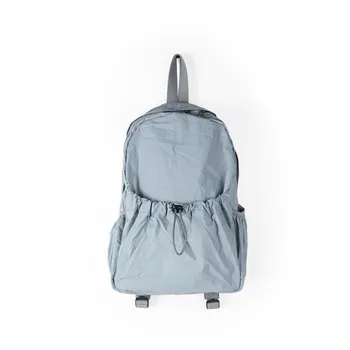 IELGY Korean niche ins waterproof nylon cloth drawstring backpack, women s versatile and lightweight travel large-capacity student schoolbag абрикосовый