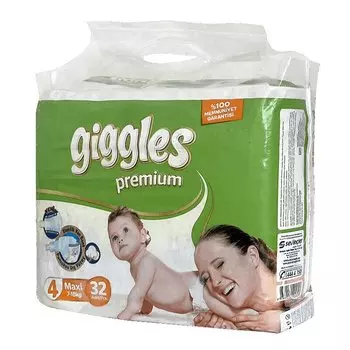 Giggles Premium Maxi Подгузники детские 7-18 кг 32 шт