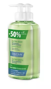 Ducray Extra-Doux Шампунь защитный без парабенов 400 мл 2 шт