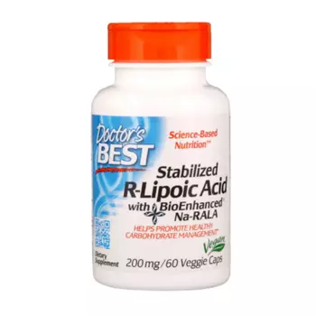 Doctor's Best Стабилизированная R-липоевая кислота капсулы 60 шт