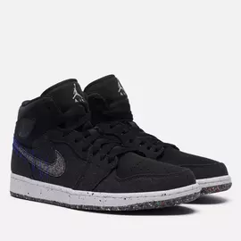 Мужские кроссовки Jordan Air Jordan 1 Mid SE Crater, цвет чёрный, размер 45 EU