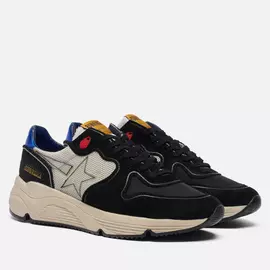 Мужские кроссовки Golden Goose Running Sole Suede/PVC Star, цвет чёрный, размер 45 EU