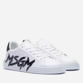 Мужские кроссовки MSGM Iconic Brush Stroke Logo, цвет белый, размер 46 EU