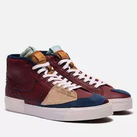 Мужские кроссовки Nike SB Zoom Blazer Mid Edge Leather, цвет бордовый, размер 45 EU