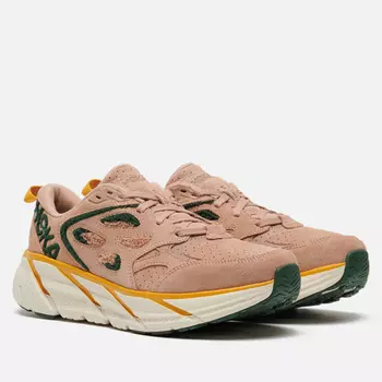 Мужские кроссовки Hoka One One Clifton L Embroidery, цвет бежевый, размер 44 EU