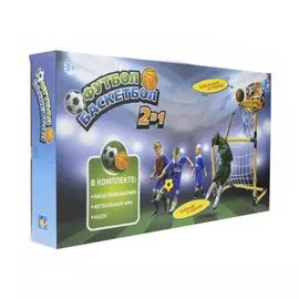 Набор 2 в 1 1Toy Футбольные ворота + баскетбольное кольцо