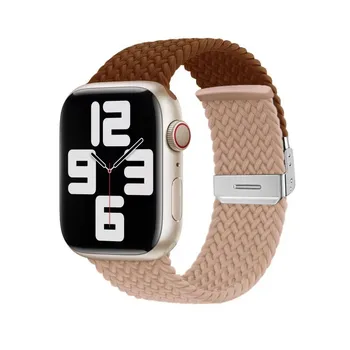 Плетеный ремешок Solo Loop для Apple Watch Band 44 мм, 40 мм, 45 мм, 41 мм, 42 мм, эластичный нейлоновый браслет Correa, iWatch Series 4 5 se 6 7 3 8 38/40/41mm