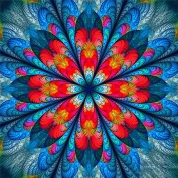 5d алмазная живопись Мандала DIY мозаика цветок полная квадратная/круглая алмазная вышивка религиозный домашний декор ремесленный комплект Full Round 25x25CM красный