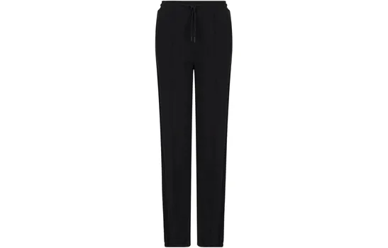 EMPORIO ARMANI Трикотажные спортивные брюки женские черные