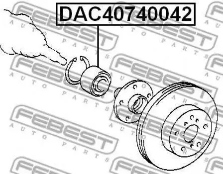 ПОДШИПНИК СТУПИЦЫ КОЛЕСА ПЕР 40X74X42 TOYOTA COROLLA AE110 EE110 CE110 1995-2001