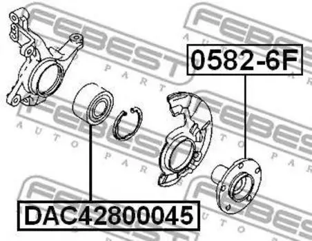 ПОДШИПНИК СТУПИЦЫ КОЛЕСА ПЕР (42X80X45) (MAZDA 626 GE 1991-1997)