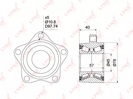ПОДШИПНИК СТУПИЦЫ КОЛЕСА ПЕР FORD TRANSIT 2.2D-3.2D 06-14