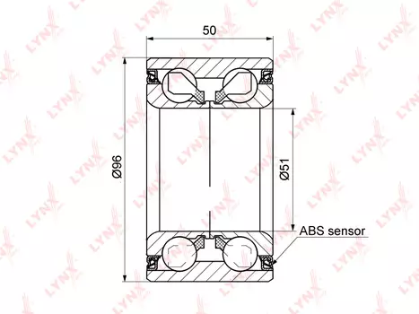 ПОДШИПНИК СТУПИЦЫ КОЛЕСА ПЕР/ЗАД С ABS (50X51X96) AUDI Q7(4L/4M) 3.0D-6.0D 06, VW TOUAREG(7L/7P) 3.