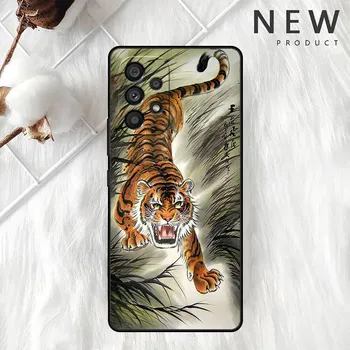 Чехол Tiger Crane ART для Samsung Galaxy A52 A12 A51 A53 A33 A71 A32 A31 A21 A01 A11 A22 черный чехол для телефона TPU Samsung A03