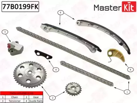 к-кт цепи ГРМ!\ Mazda CX-7 L3VDT 07> 77B0199FK MASTERKIT
