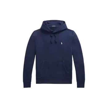 Polo Ralph Lauren однотонная толстовка с капюшоном с вышитым маленьким пони, мужская толстовка с капюшоном, темно-синяя 710916690-018 M