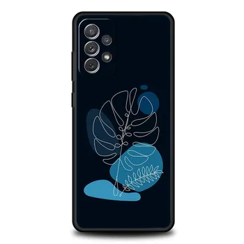 Простота линии искусства солнце луна чехол для Samsung A15 A13 A51 A71 A41 A31 A21S A03S A05 A12 A32 A52 A23 A25 A33 A53 A73 5G чехол Samsung A13 5G