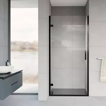 Душевая дверь Vincea Flex VDP-1F900CLB черный, стекло прозрачное