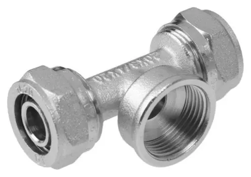Тройник Aquapex, обжимной, 20 мм х 3/4" внутренняя резьба х 20 мм