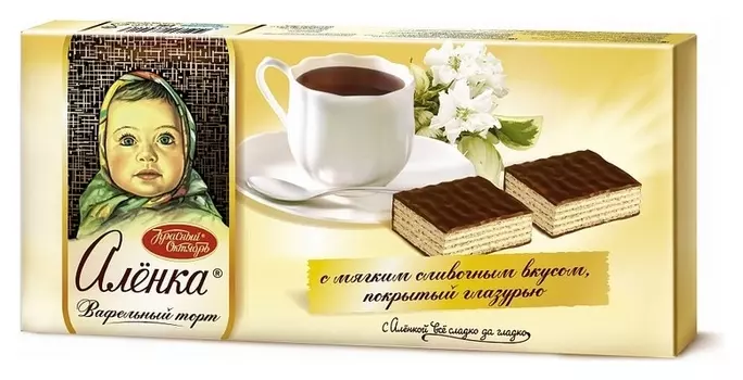 Торт аленка вафельный 250г