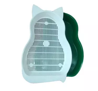 ZOOexpress туалет Кошка с сеткой для кошек (41 х 25,5 х 6 см.)