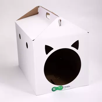 Тумяу домик из картона Kubik (32 х 22 х 22 см., Белый)