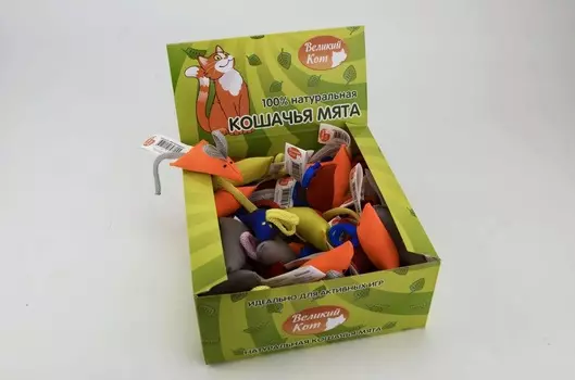Великий кот игрушка маленькая "Мятная Мышка" для кошек (1 шт.)