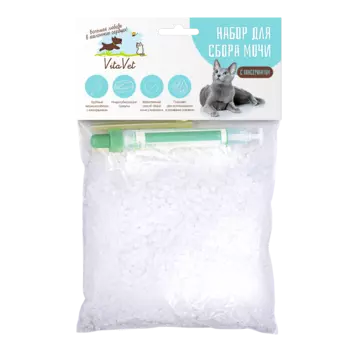 VitaVet Care набор для сбора мочи у кошек (с консервантом) (220 г.)